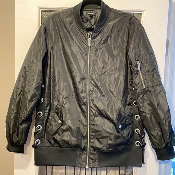 Fashionova Laced Up Bomber Jacket Size XL - Picture 1 of 7